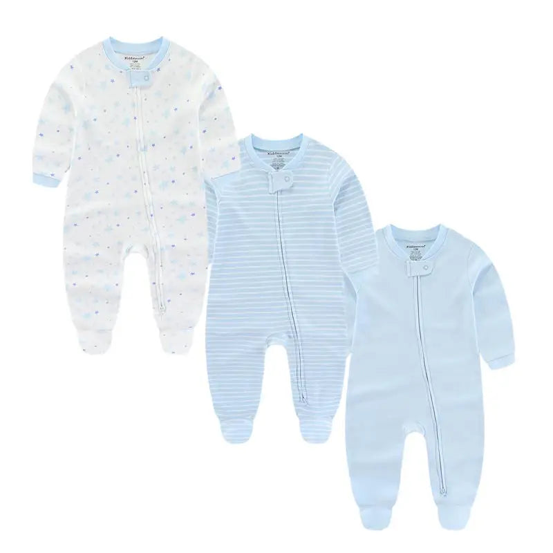 Unisex Cotton Baby Romper Set For Newborns Three Pieces