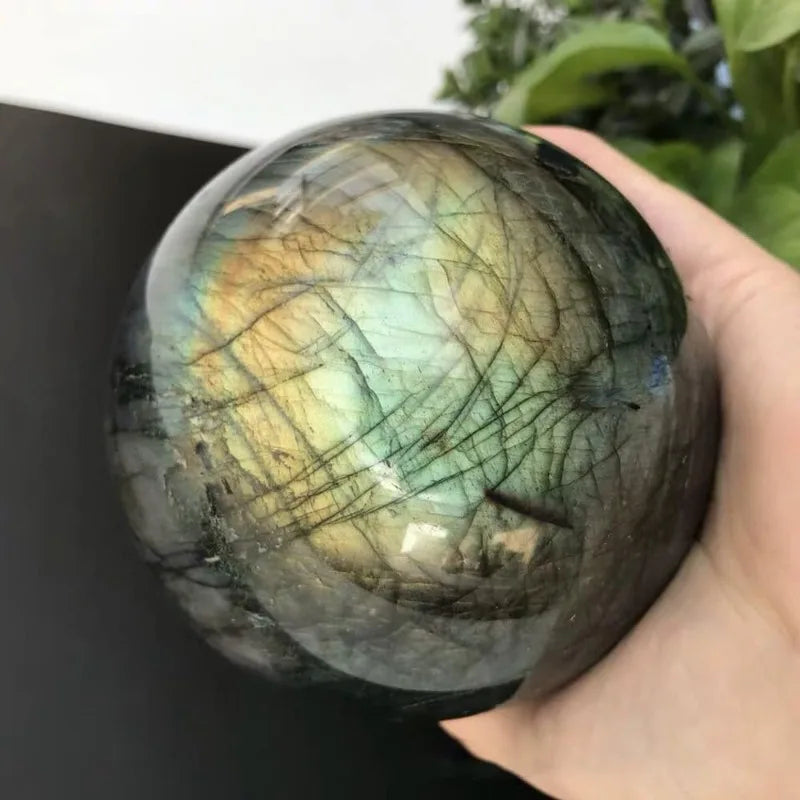 Natural Crystal Ball Moonstone Labradorite Polished Sphere