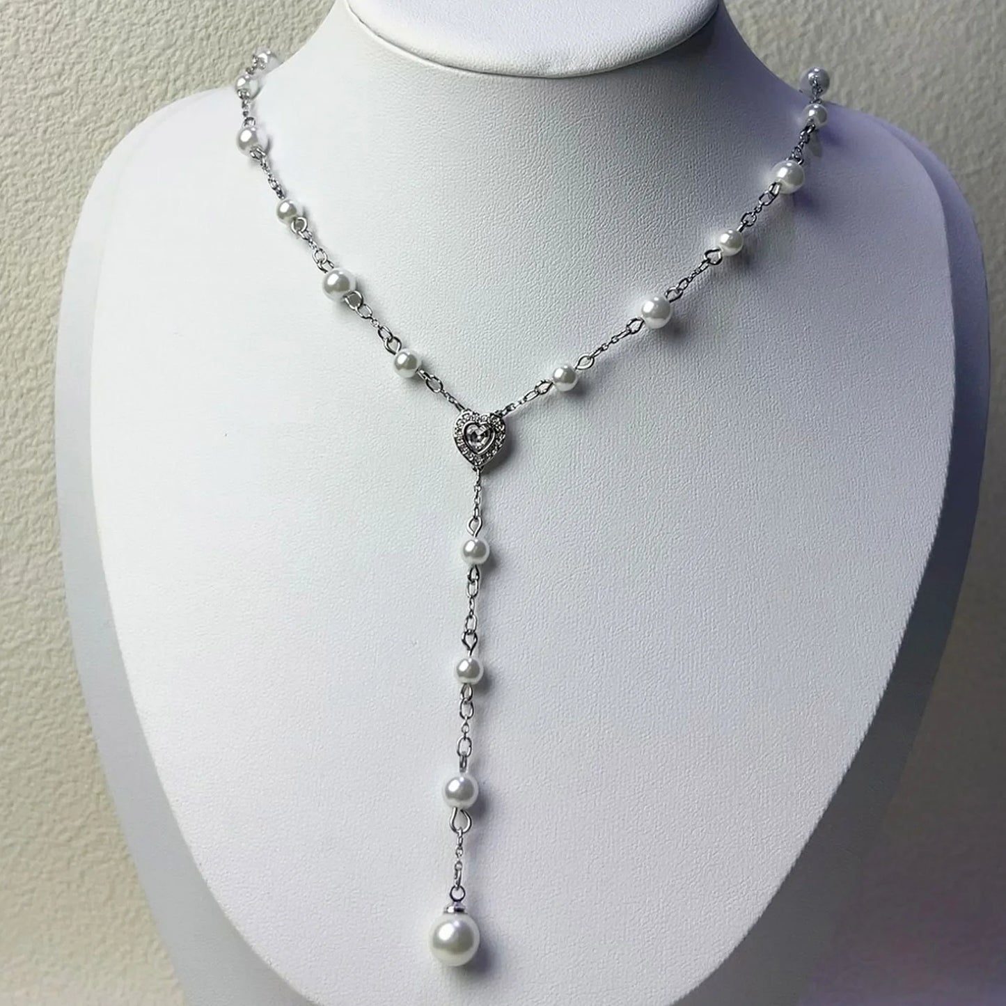 Crystal Heart Jewelry Set For Women Necklace Earrings Bracelet Ring