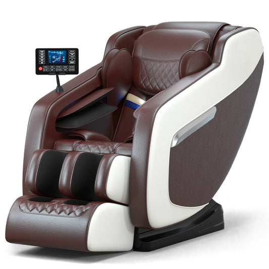 4D Zero Gravity Massage Chair With Heat Bluetooth Music Shiatsu Recliner