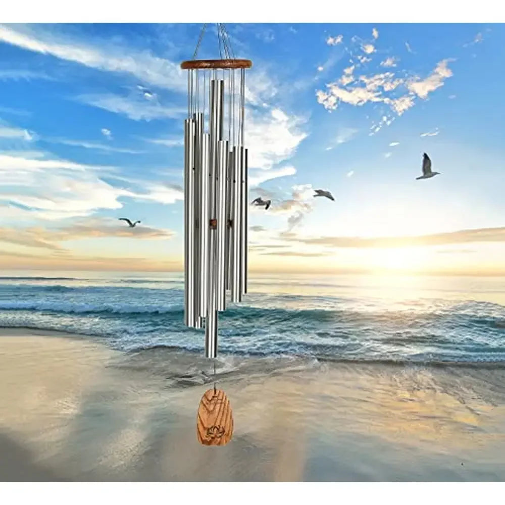 Large Outdoor Wind Chimes Teak Wood With Aluminum Tubes