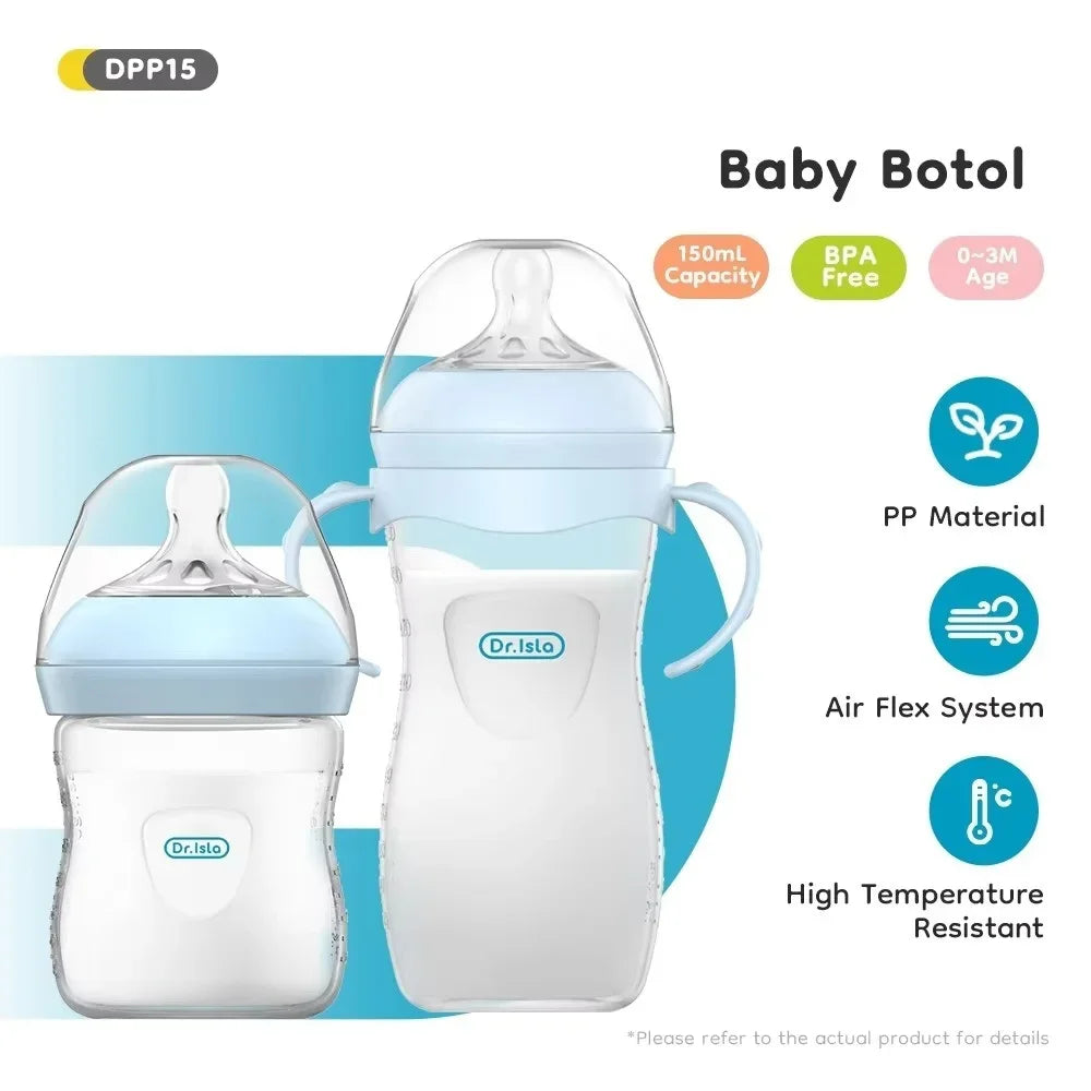 MAMIJOY BPA Free Baby Bottle With Handle For Newborn Feeding