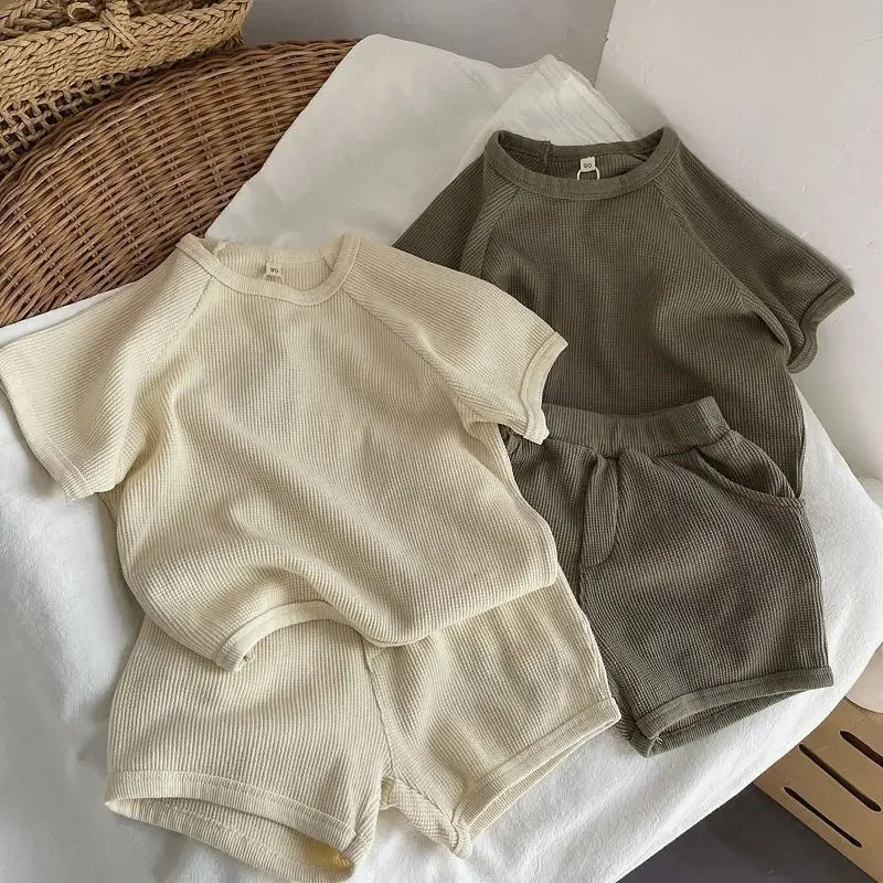 Summer Cotton 2Piece Set T Shirt And Shorts For Boys
