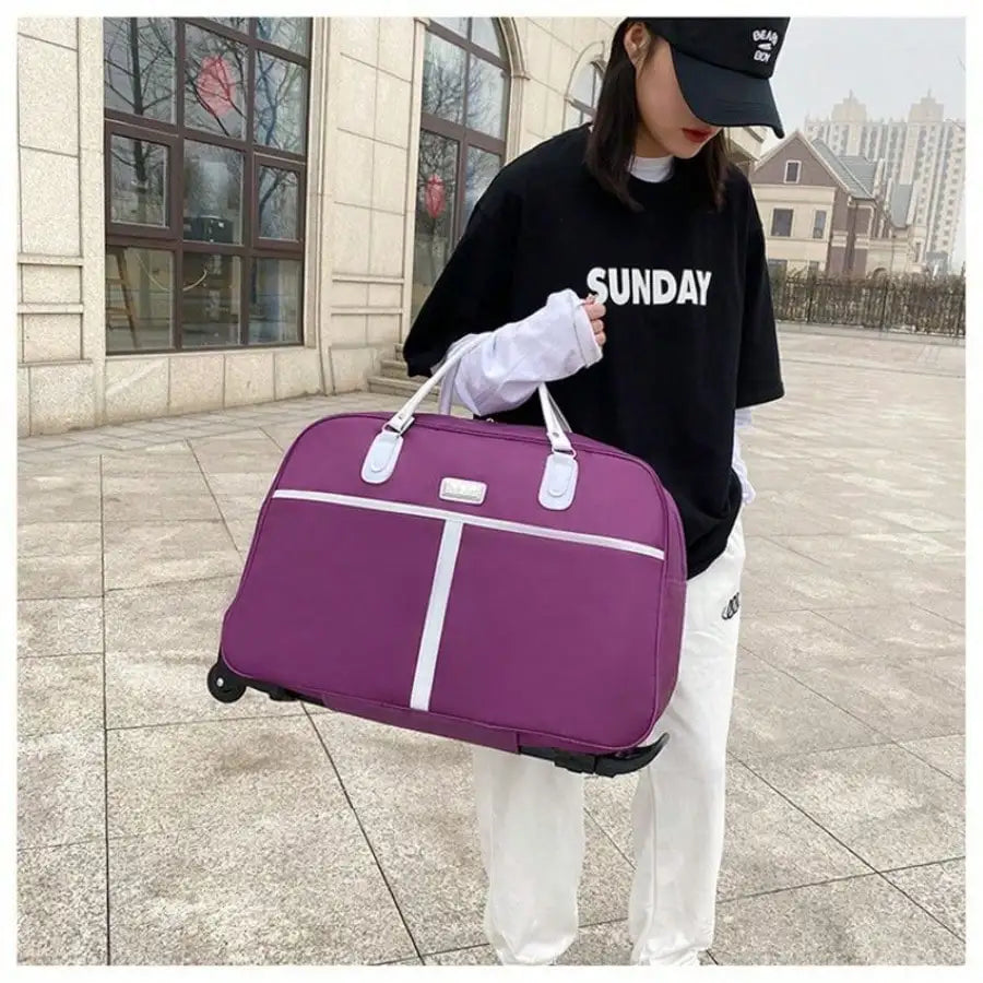 Professional Garment Bag For Business Travel With Rolling Suitcase