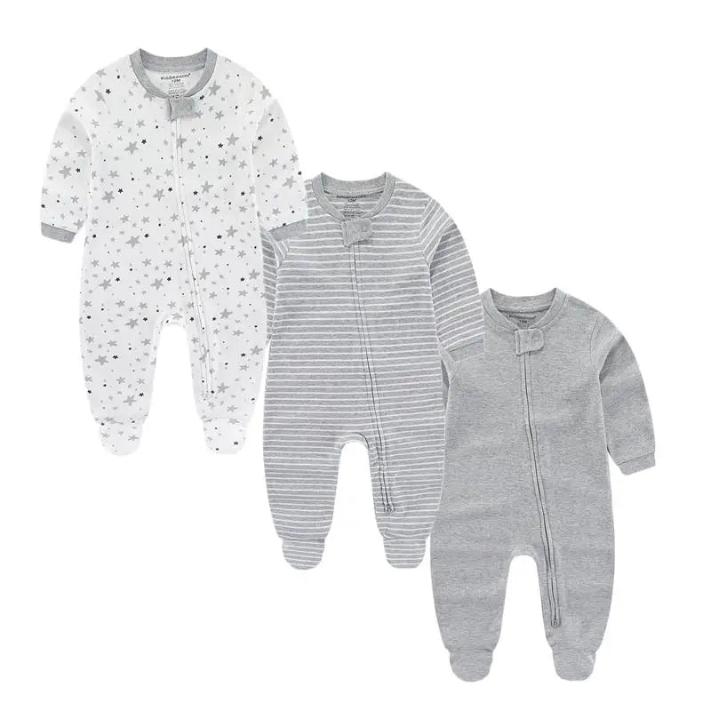Unisex Cotton Baby Romper Set For Newborns Three Pieces