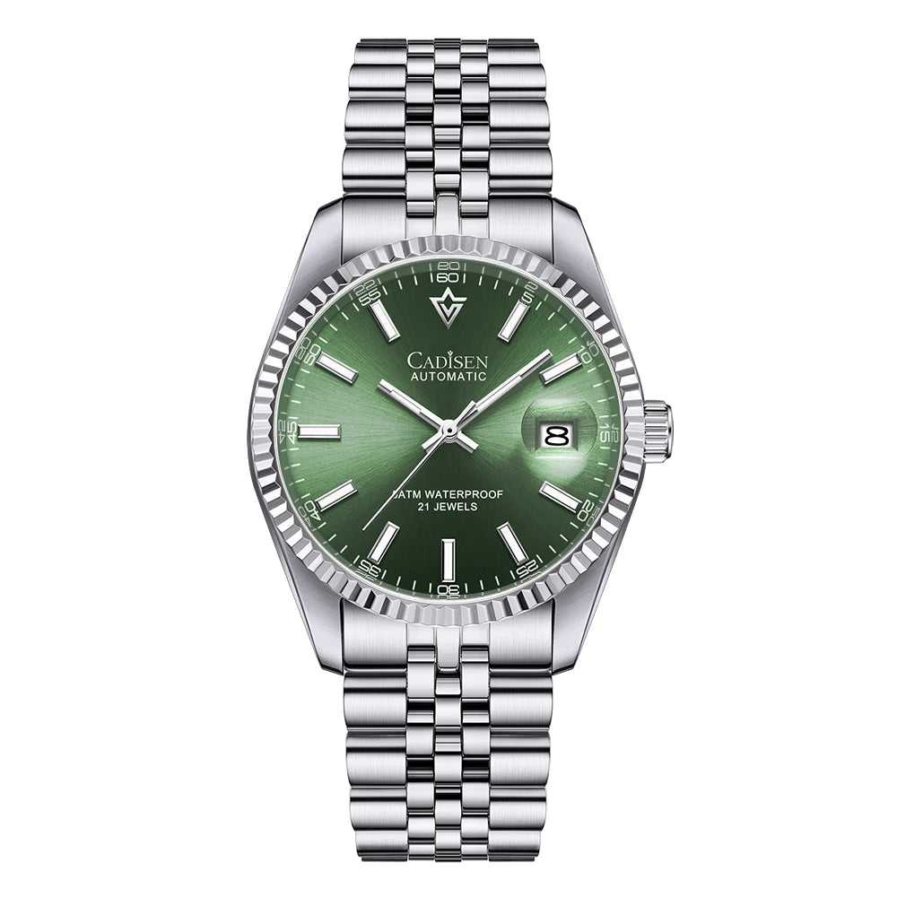 Cadisen Automatic Mechanical Watch For Men Miyota 8215 Stainless Steel