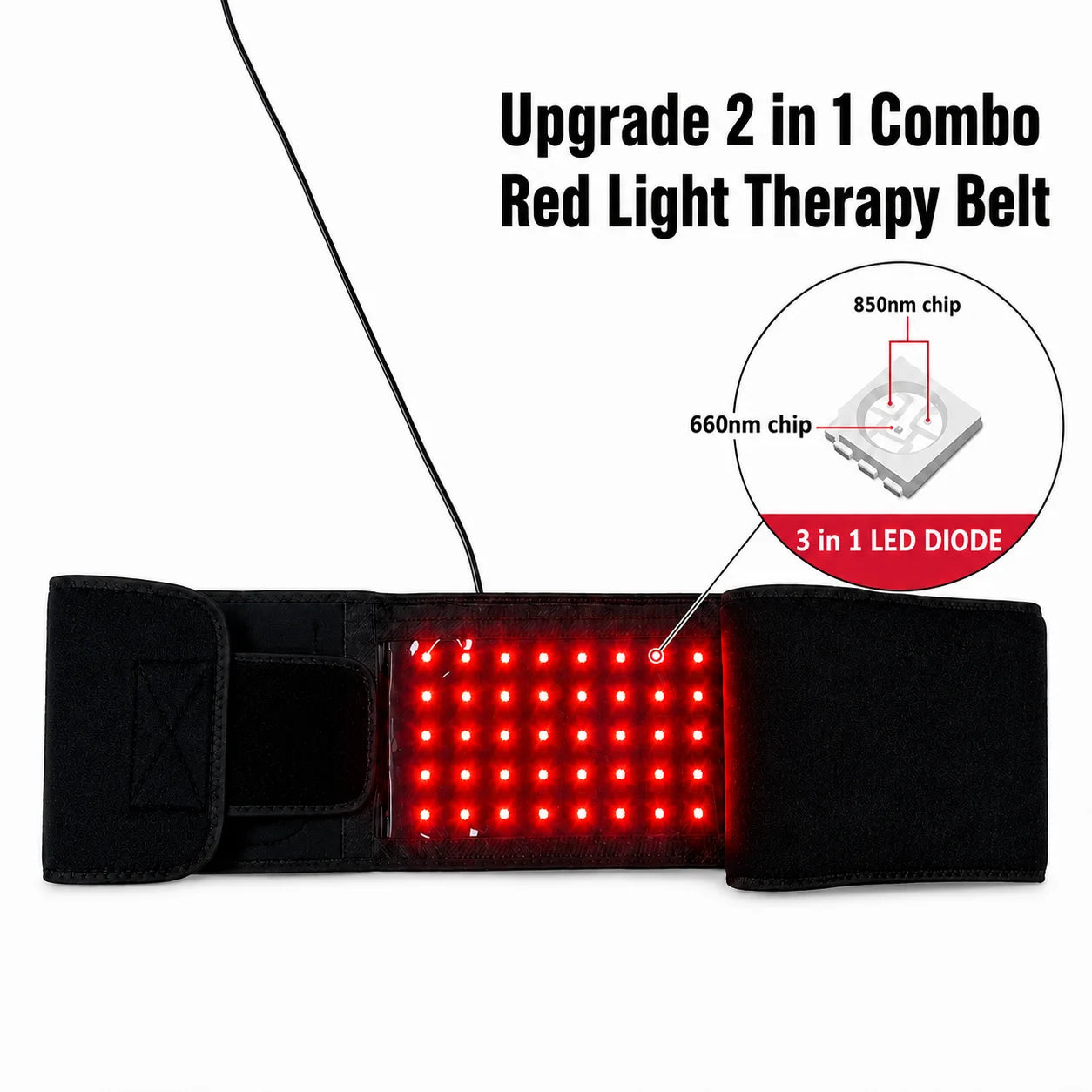 Red Light Therapy Belt 660nm 850nm Near Infrared for Body