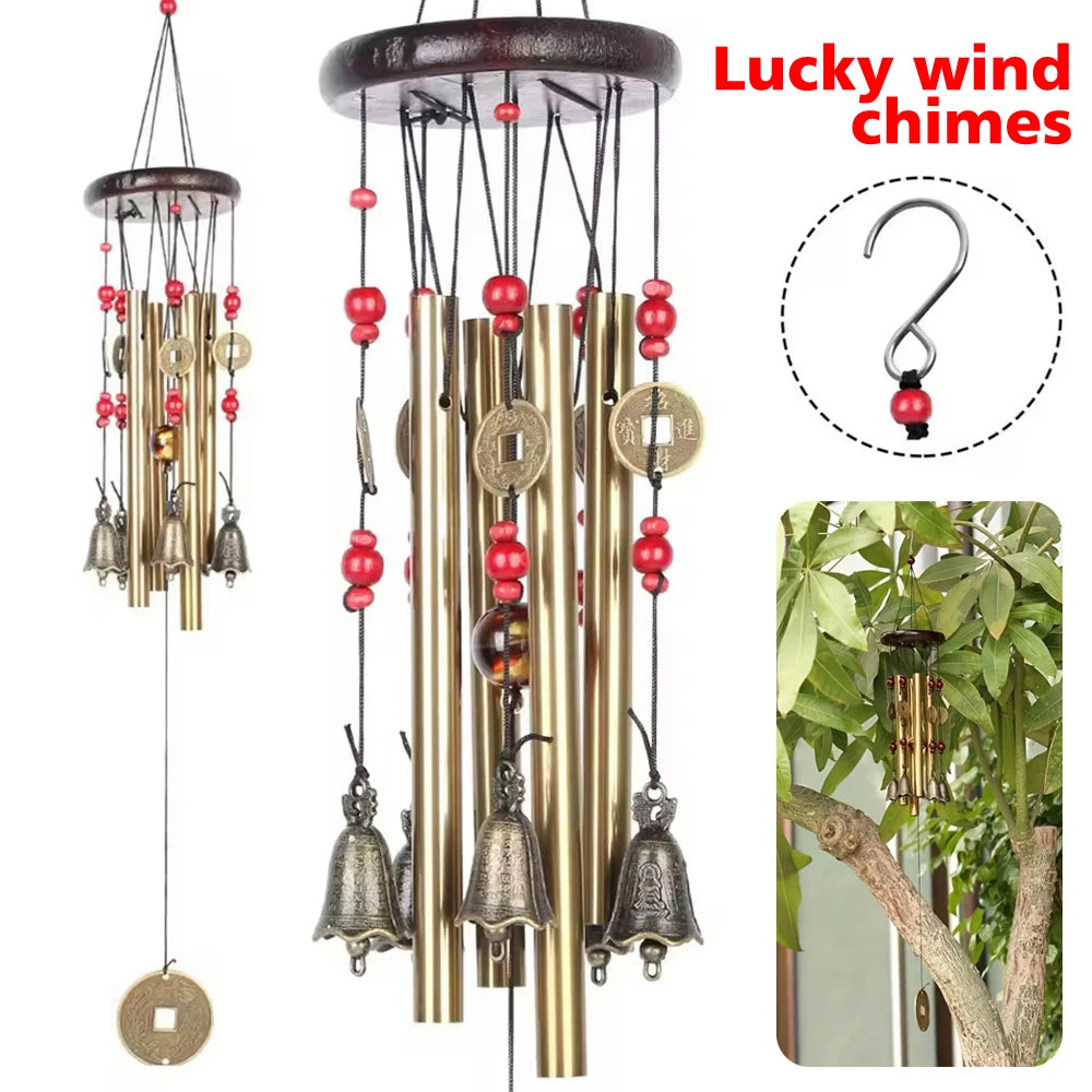 Metal Wind Chime Tubes Bells Good Luck Church Bell Outdoor Garden Home Garden Decor Hanging Wind Chime Decor
