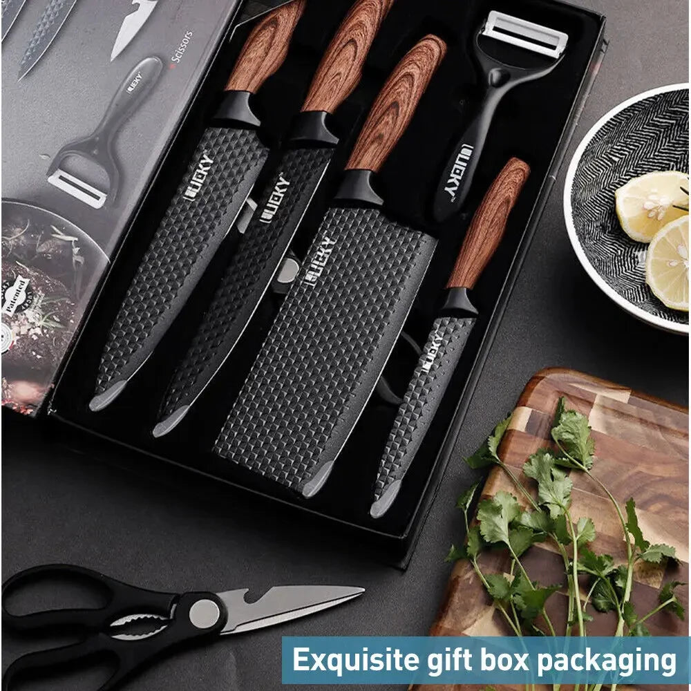 MDHAND 6-Piece Stainless Steel Knife Set for Everyday Kitchen