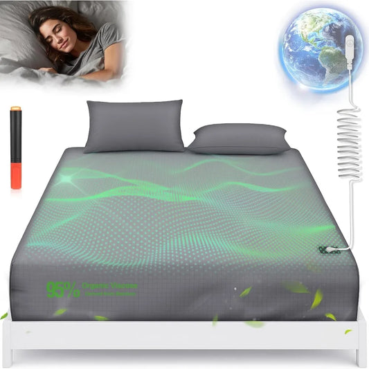 Grounding Bamboo Viscose Bed Sheet Kit With Silver Fiber