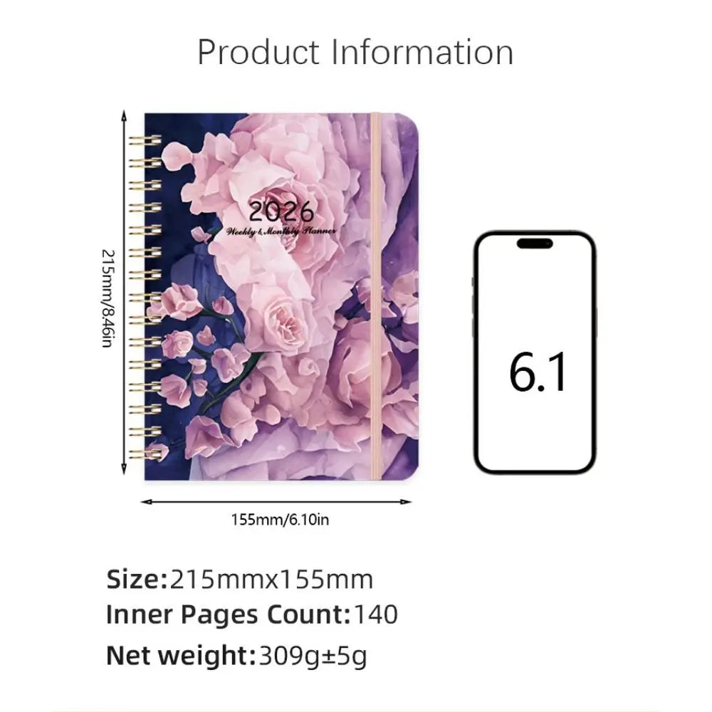 Weekly And Monthly Academic Planner With Tabs And Coil Binding
