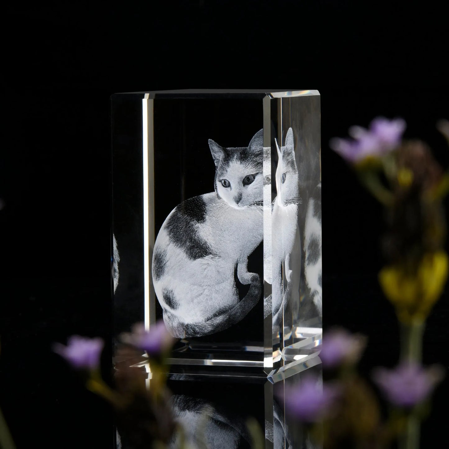 Crystal Cube Photo Album Sympathy Keepsake Pet Loss Gift