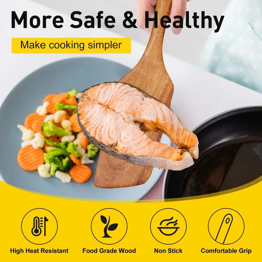 Best Non Toxic Wooden Spatula for Cooking Utels Teak Wood Wok Spatulas for en Spoon Pancake Turner Scraper Spurtle Bamboo en Ut