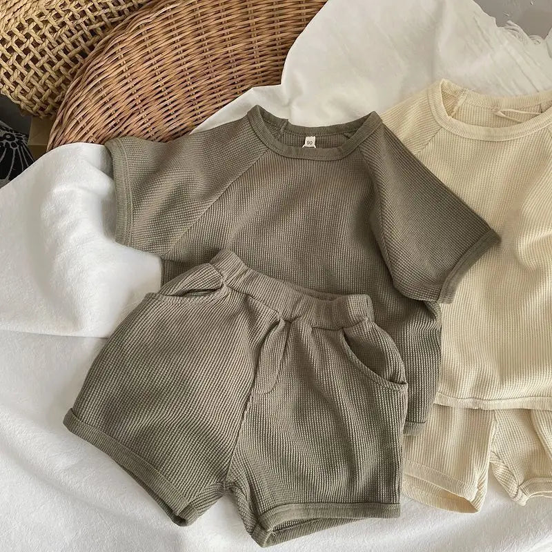 Summer Cotton 2Piece Set T Shirt And Shorts For Boys