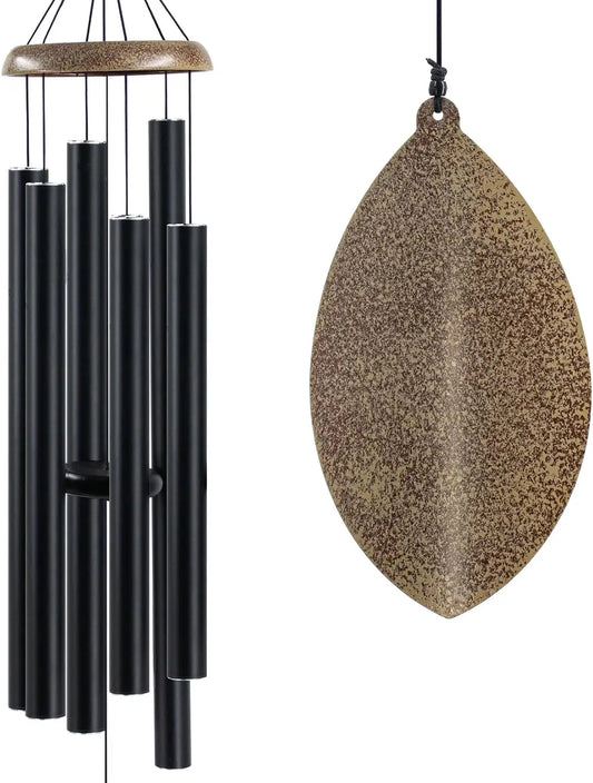 Deep Tone 45 Inch Wind Chimes Outdoor 6 Heavy Tubes