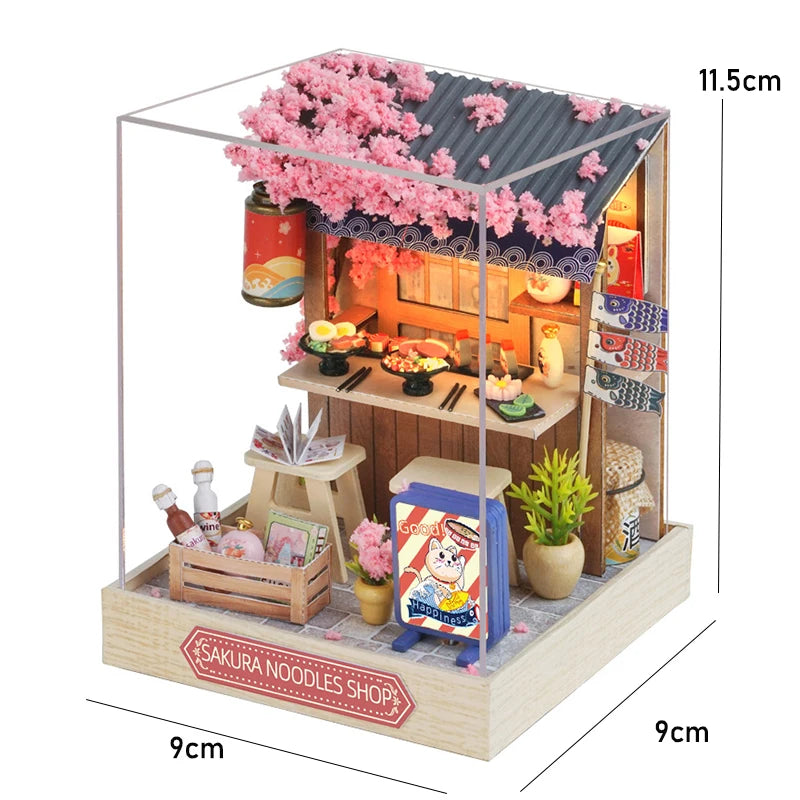 DIY Wooden Mini Seaside Villa Dollhouse Kit With Furniture