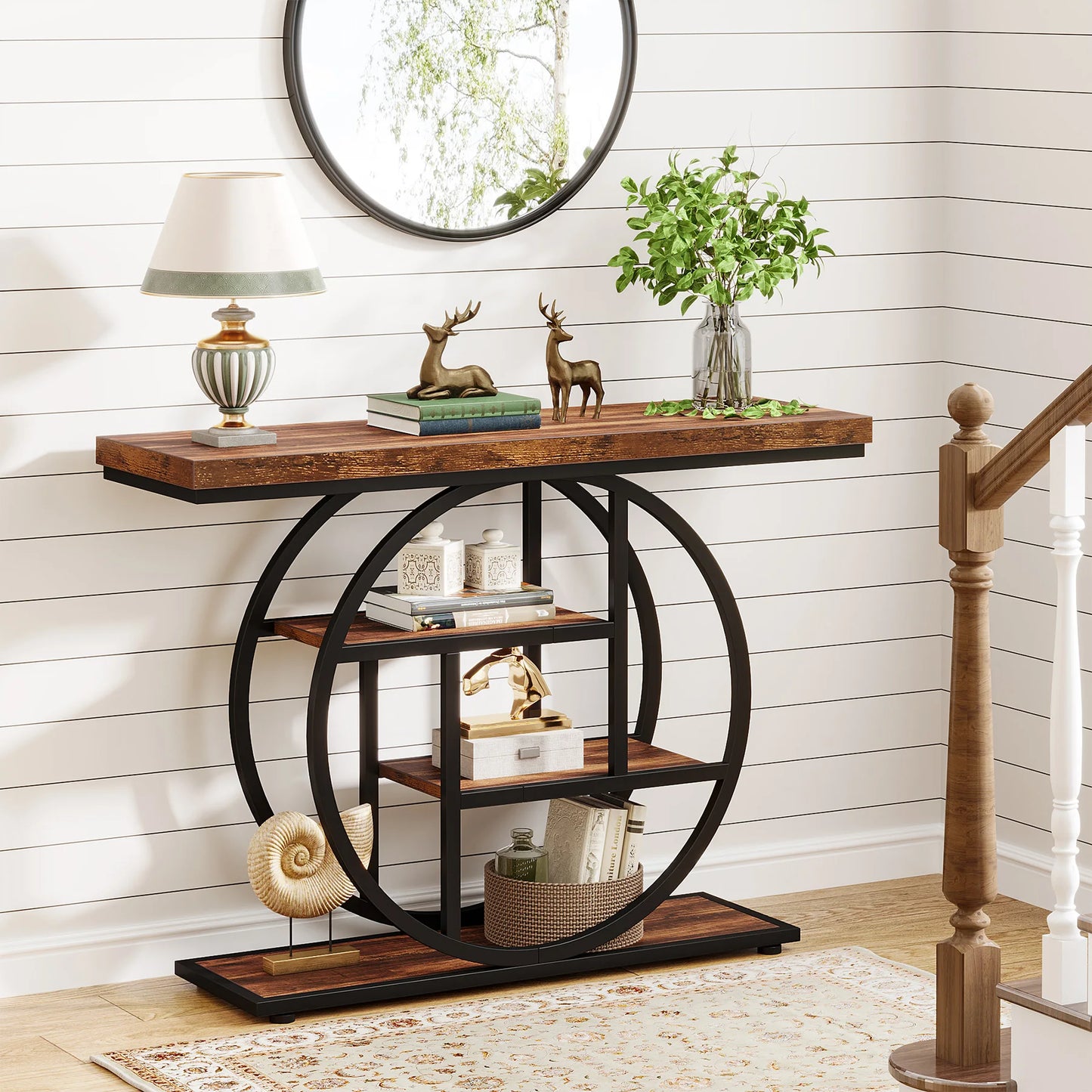 Tribesigns 41 Inch Console Table Four Tier Storage For Entryway