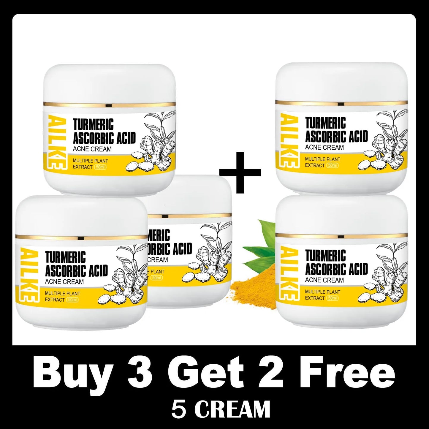AILKE Organic Turmeric Skin Care Kit Brightens And Moisturizes