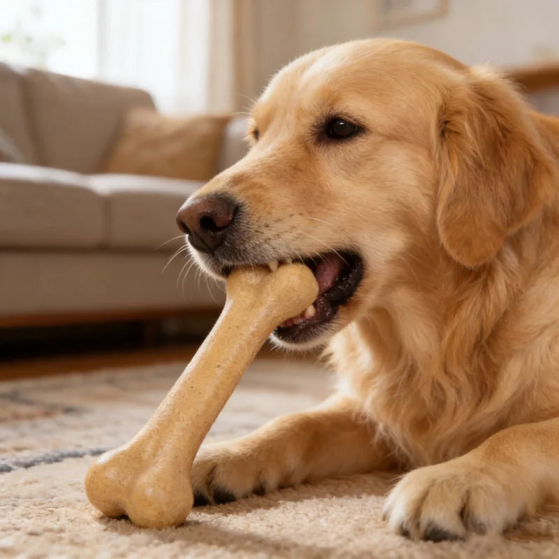 Indestructible Dog Bone Chew Toy Natural Non Toxic For Dogs