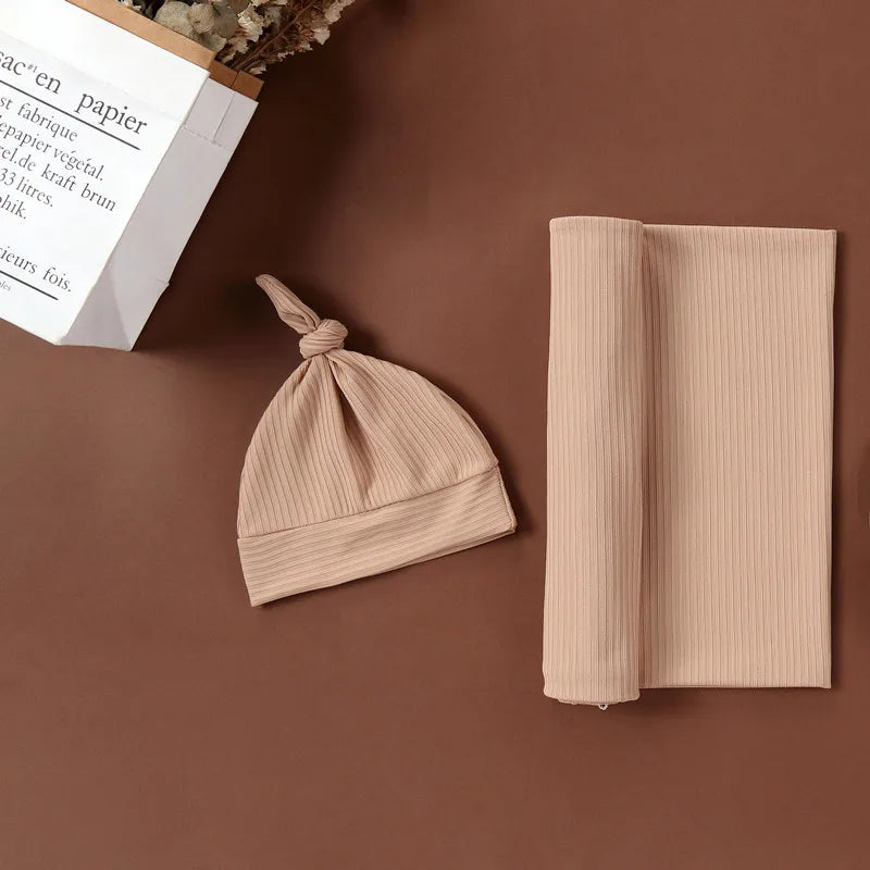 Solid Color Newborn Photography Blanket Headband Set