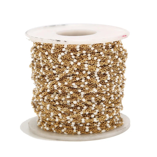 Touredbeads Stainless Steel Enamel Satellite Cable Link Chain