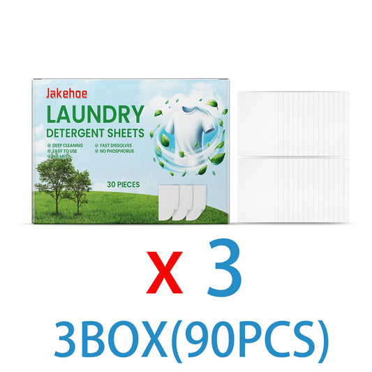Laundry Detergent Sheets for Sensitive Skin Eco Friendly Compact Cleaning Pods Long Lasting Fresh Scent Wash for Home Travel Use