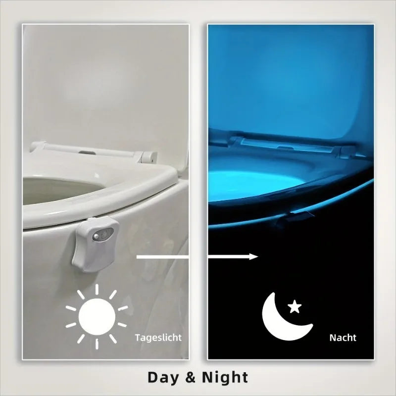 Motion-Sensing Toilet Seat Night Light