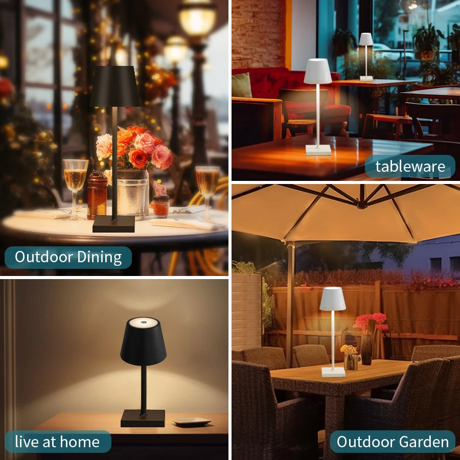 GGBE Rechargeable LED Table Lamp With Touch Dimmer