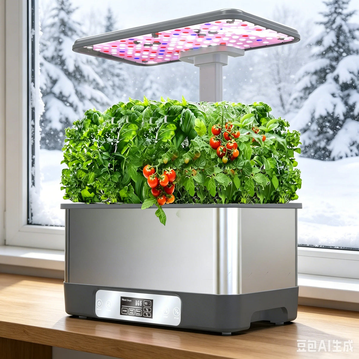 BHTNYOO WiFi Hydroponic Herb Garden Kit With LED Light