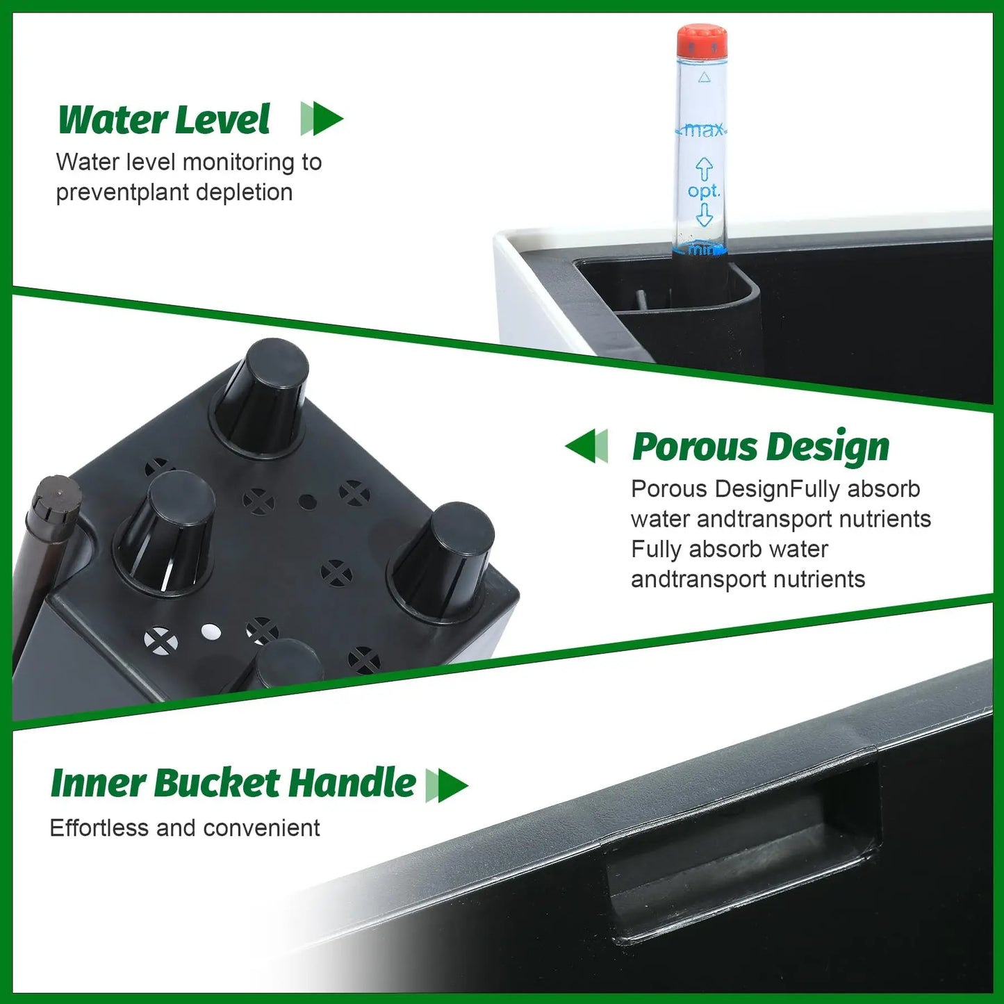 HiMISS Self Watering Planters Set Of 2