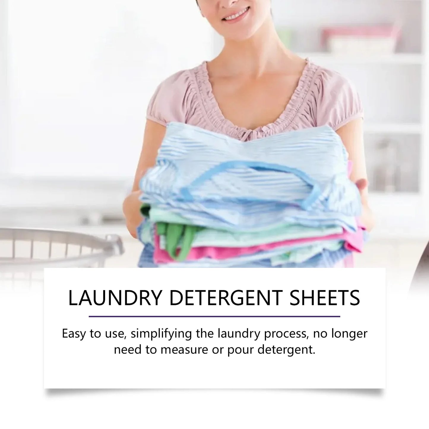 Laundry Detergent Sheets for Sensitive Skin Eco Friendly Compact Cleaning Pods Long Lasting Fresh Scent Wash for Home Travel Use