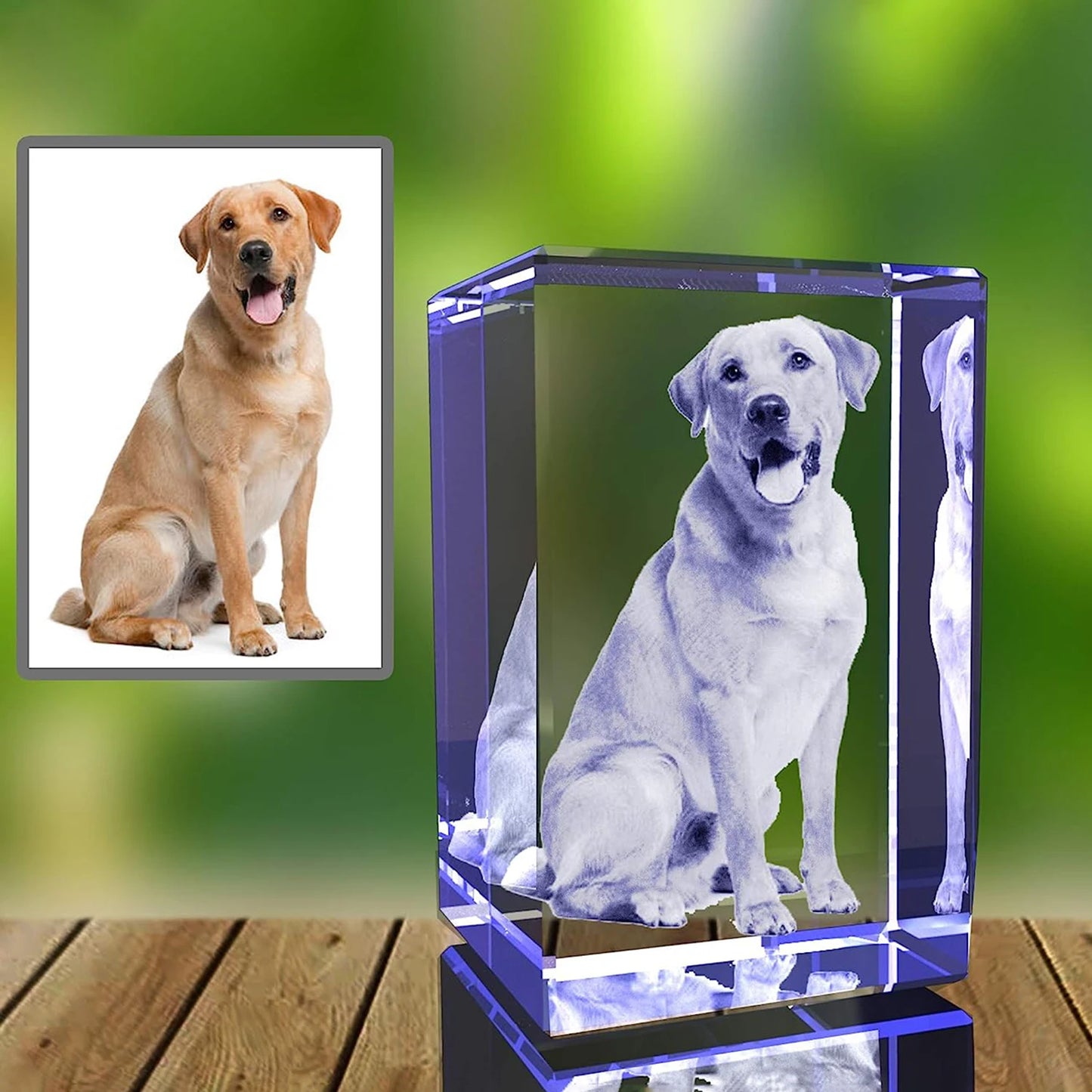 Crystal Cube Photo Album Sympathy Keepsake Pet Loss Gift