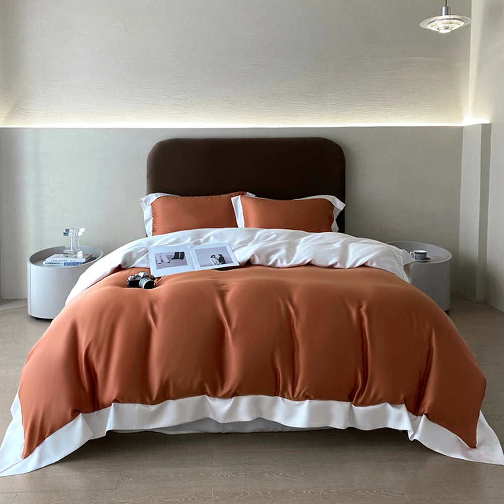 Liv_EstheteCN Top Grade 100 Percent Silk Duvet Cover Set