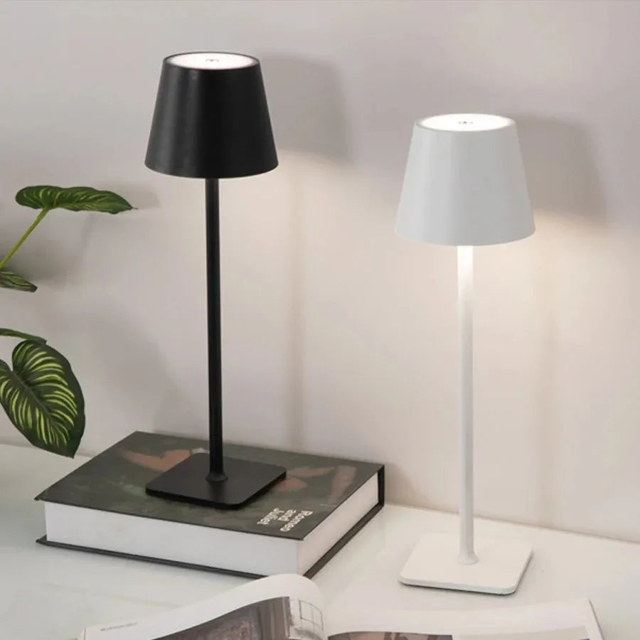 GGBE Nordic LED Table Lamp Rechargeable Touch Dimmable Desk Lamp