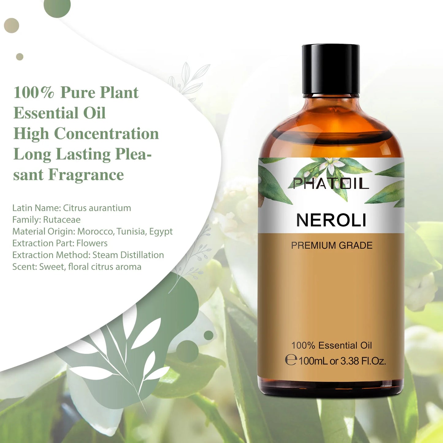 PHATOIL 100ml Pure Essential Oil Blend Copaiba Neroli Tea Tree