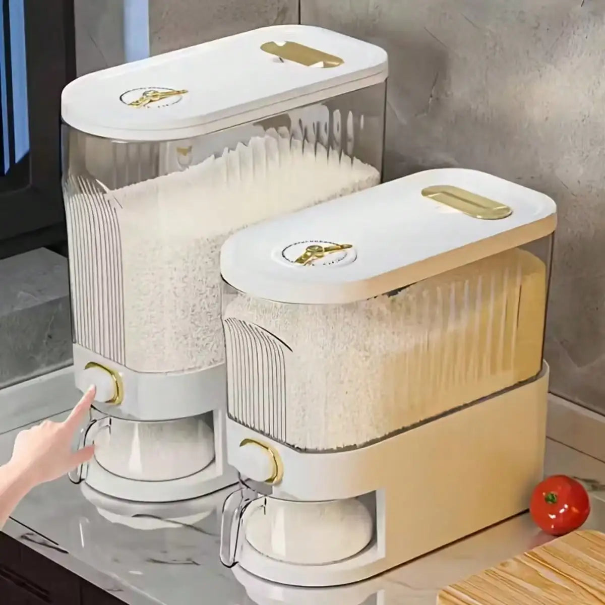 5 In 1 Grain Dispenser Storage Jar With Lids