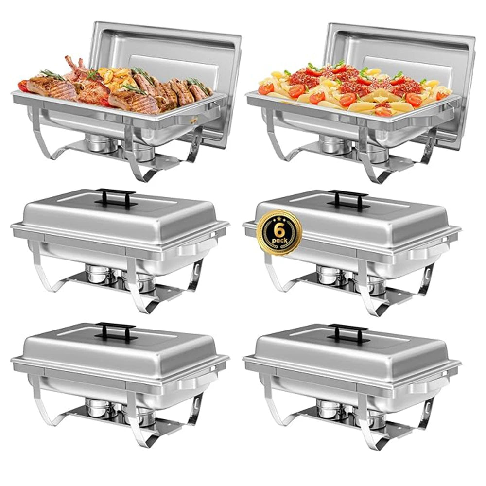 Electric Stainless Steel Chafing Dish Buffet Set 8 Qt Warmer