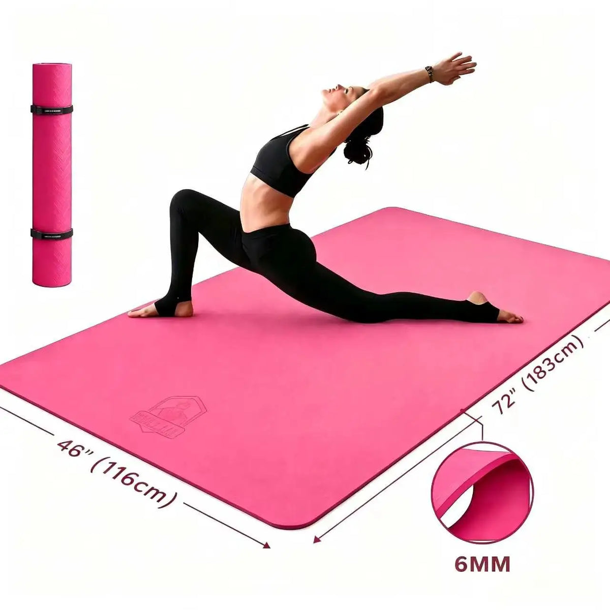 Hapbear Extra Wide Large Yoga Mat TPE Eco-Friendly Non-Slip