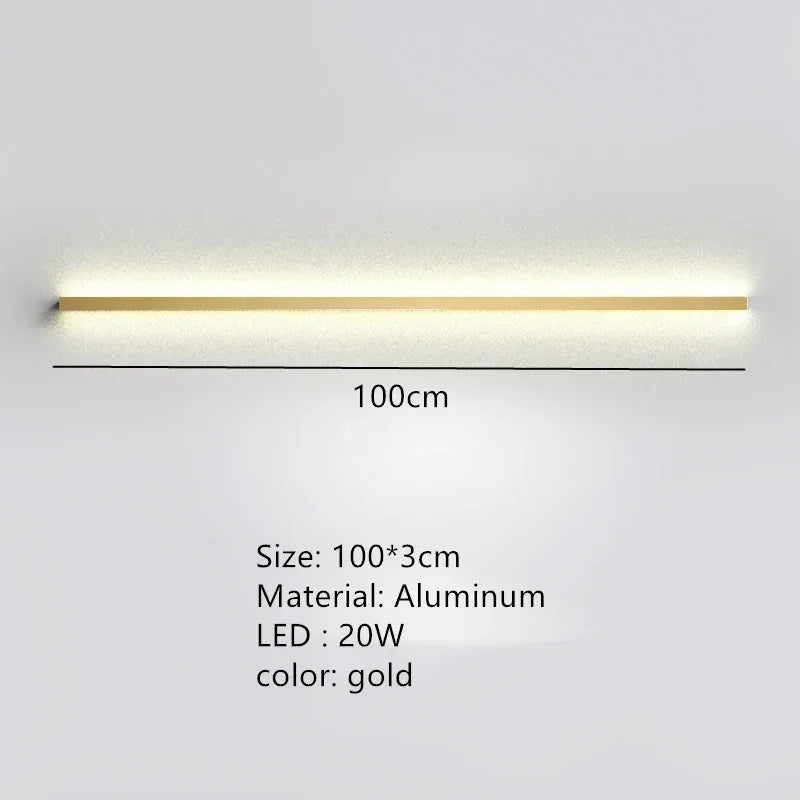 Long Wall Bedside Lamp With Dimming For Bedroom Ambiance