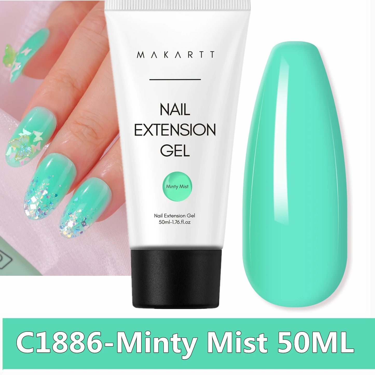Makartt Poly Nail Extension Gel Clear Pink Builder For Beginners