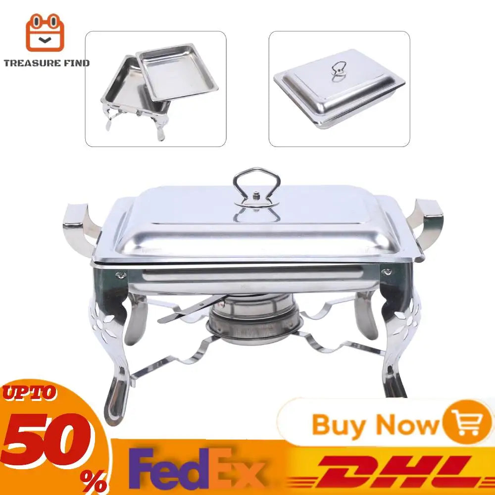 Stainless Steel Food Warmer Chafing Dish 6L Buffet Server