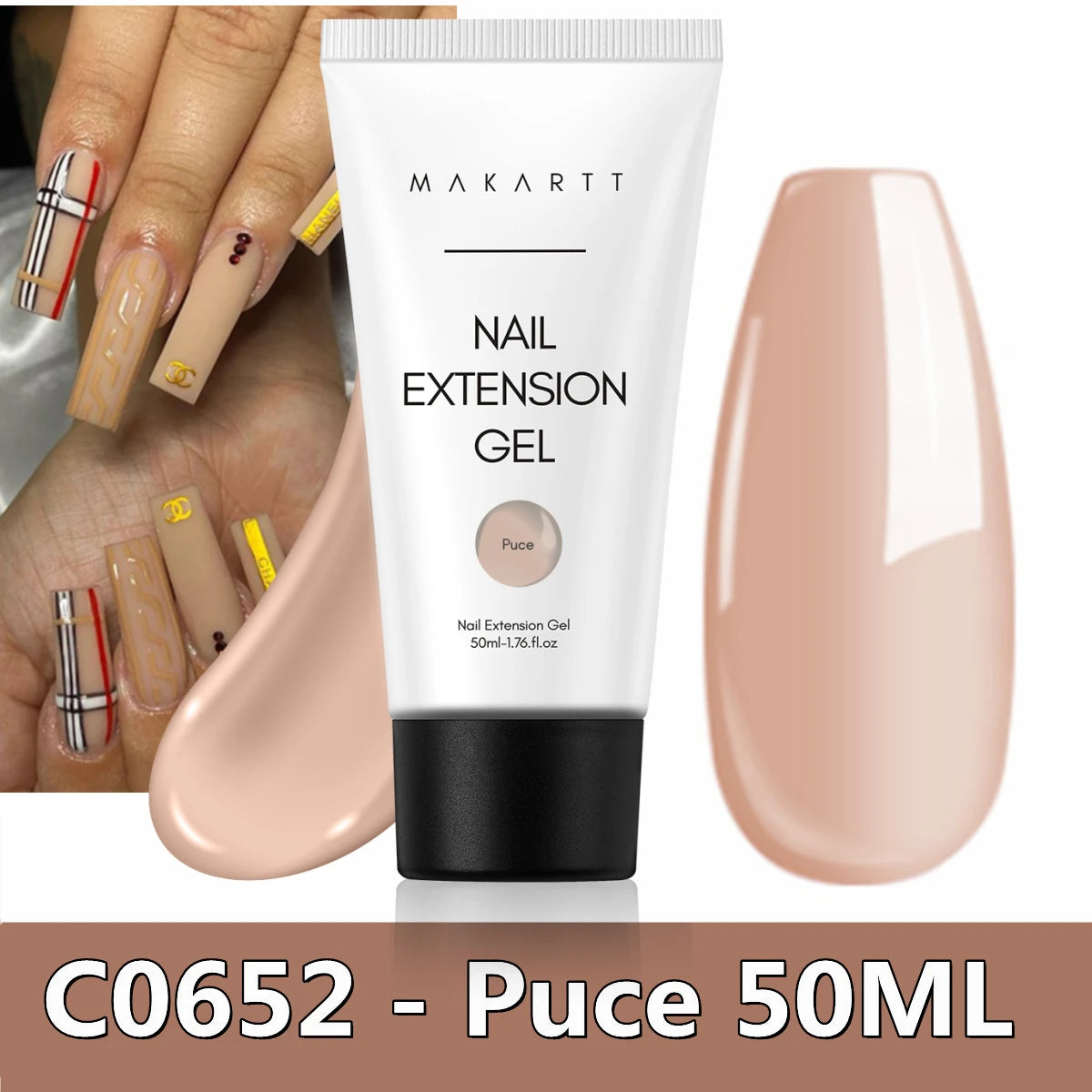 Makartt Poly Nail Extension Gel Clear Pink Builder For Beginners