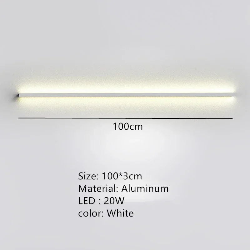 Long Wall Bedside Lamp With Dimming For Bedroom Ambiance