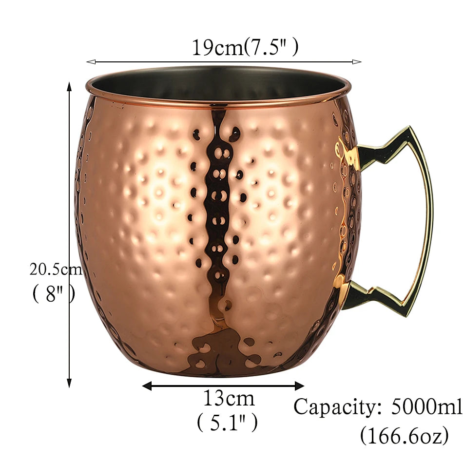 Extra Large 5L Hammered Moscow Mule Mug Ice Bucket