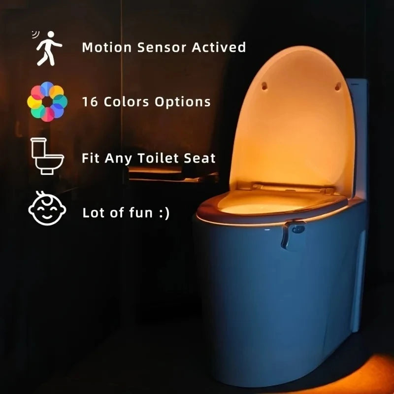 Motion-Sensing Toilet Seat Night Light