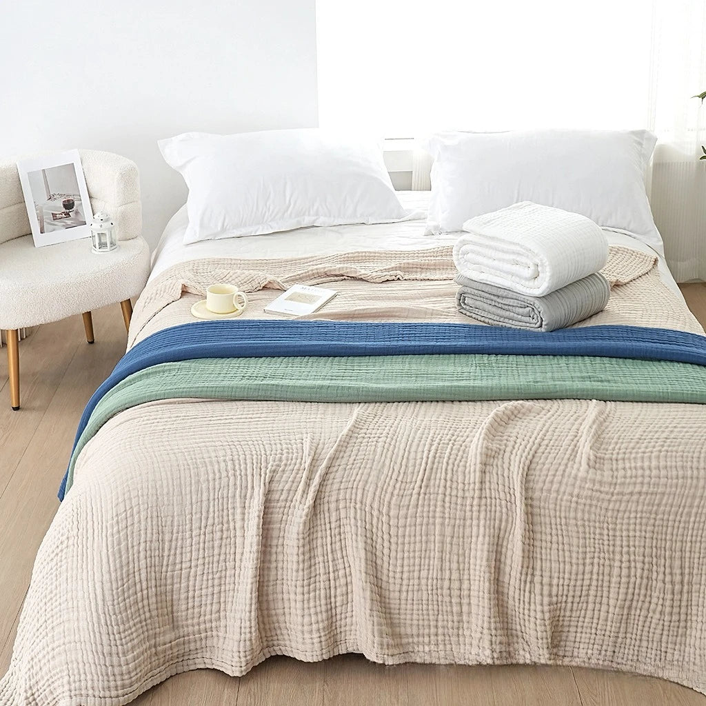 OIMG Cotton Muslin Baby Blanket For Gentle Comfort