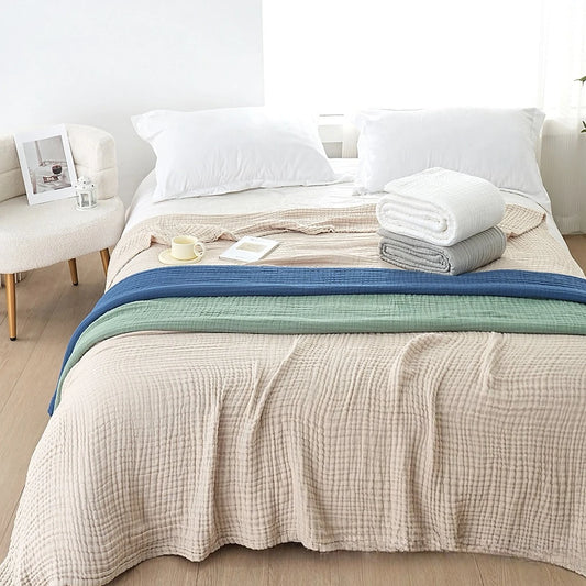 OIMG Cotton Muslin Baby Blanket For Gentle Comfort