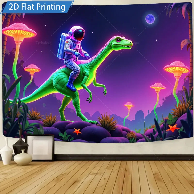 Stormy Mountain Cross Scene Tapestry Modern Spiritual Wall Art