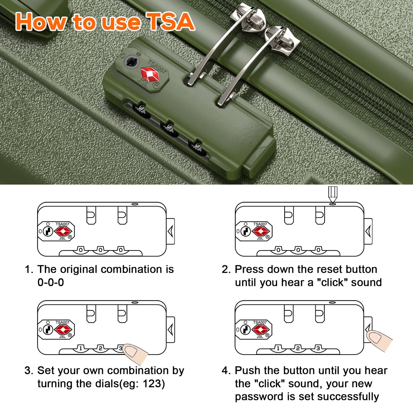 Joyway 6-Piece Travel Luggage Set With TSA Lock Spinner Wheels
