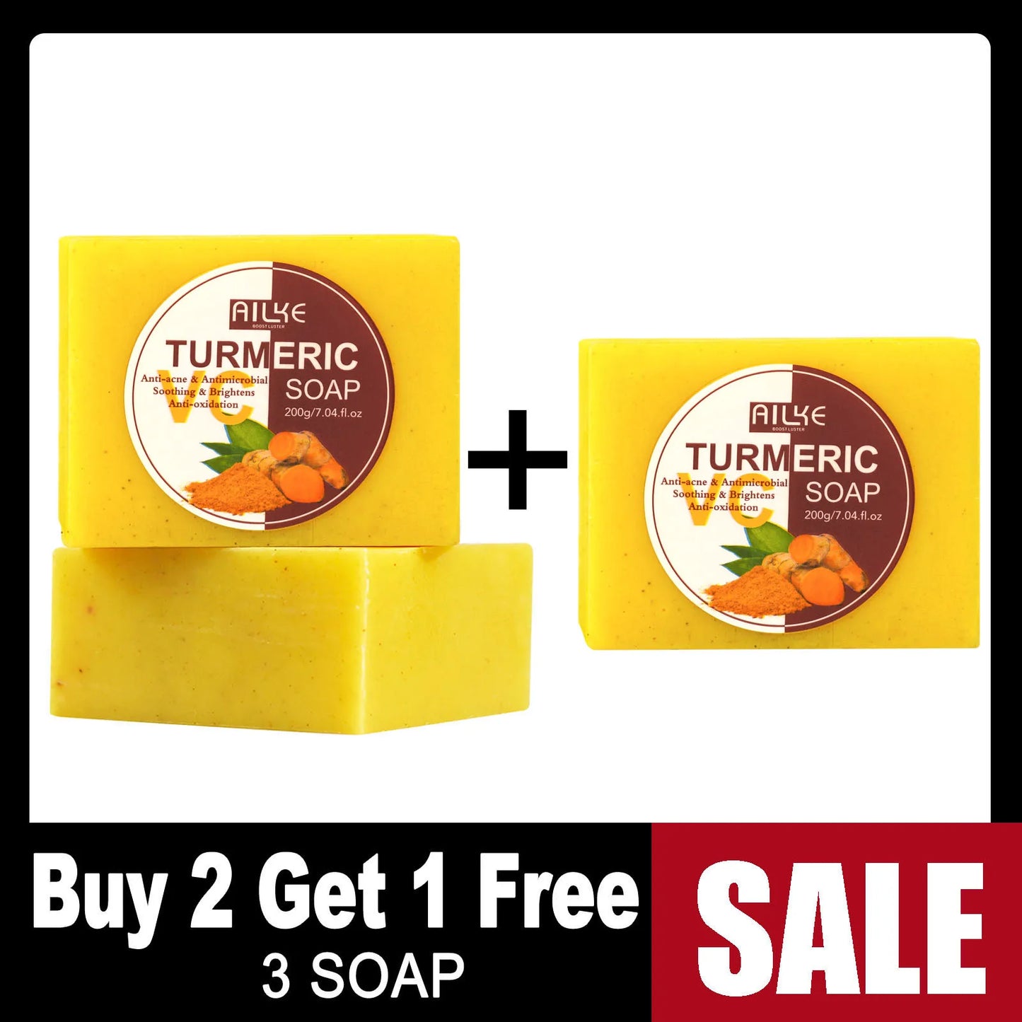 AILKE Organic Turmeric Skin Care Set for Acne Whitening
